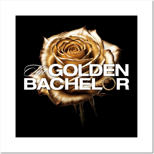 Golden Bachelor - golden rose aesthetic Wall Art by toskaworks